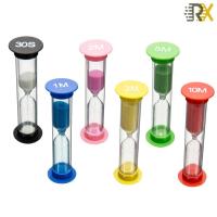 ราคา 6ชิ้นพลาสติกที่มีสีสันทรายจับเวลา0.5/1/2/3/5/10นาทีทรายนาฬิกาทรายทรายนาฬิกาแก้วจับเวลาชุด ร้านค้า5474 (40473302430)