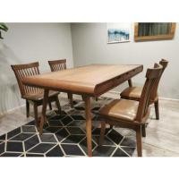 ราคา ชุดโต๊ะกินข้าว โต๊ะอาหารไม้ยางพารา 4 และ 6 ที่นั่ง เบาะเก้าอี้บุฟองน้ำหุ้มด้วยหนัง (7143111607)