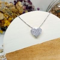 ราคา สร้อยคอรักเงิน 925 ชุบทองขาว - LT089 (43071286146)