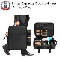 ราคา Hairdressing Double-Layer กระเป๋าเป้สะพายหลังขนาดใหญ่ความจุสําหรับร้านทําผม Hairdressing ชุดเครื่องมือ Stylist และช่างแต่งหน้ากลางแจ้งกระเป๋าเป้สะพายหลัง (29333134639)