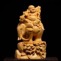 ราคา ใบเล็ก เชือก ครัวเรือนบูชาหัวเราะพระพุทธรูปแกะสลักงานฝีมือไม้เนื้อแข็งพระพุทธรูปรูปปั้นขี่ช้างระฆังใหญ่ (40321853981)