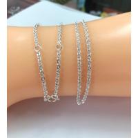 ราคา สร้อยคอลายโซ่สามห่วงเงินแท้925.เครื่องประดับเงินแท้.สร้อยคอ.สร้อยแขวนพระเงินแท้ (18660485888)