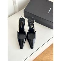 ราคา Saint Laurent 2024 ฤดูใบไม ้ ผลิฤดูร ้ อนสไตล ์ ใหม ่ สแควร ์ นิ ้ วเท ้ าหนังสิทธิบัตรรองเท ้ าแตะ (26053525075)