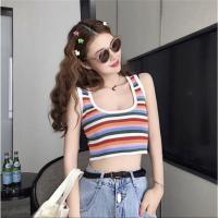 ราคา littlesoulmate เสื้อกล้ามครอปไหมพรม ใส่ได้2ด้าน สีรุ้งสดใสเวอร์(jelly tank) (12848367898)