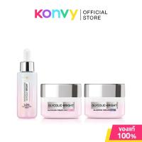 ราคา Loreal Paris Glycolic Bright Instant Glowing Serum 30ml + Glowing Cream Day SPF30 50ml + Glowing Cream Night 50ml. (43172195152)