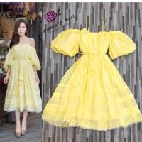 ราคา S A L E เดรสเปิดไหล่ ป้าย widelia@real sz.M (Used) (2215078421)