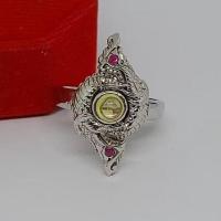 ราคา แหวนเงิน พญานาค เหลือง บุษราคัม พร้อมส่ง (20931355942)
