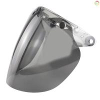 ราคา หมวกกันน็อคเปิดหน้าvisorหมวกกันน็อครถจักรยานยนต์เลนส์ฟอง 3-Snap Bubble Wind Shield Visor Moto-410 (26532885029)