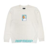 ราคา SLUM LTD - RIPNDIP Open Mind Crewneck Sweater Natural (6183742009)