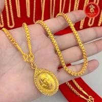 ราคา Aเซ็ตสร้อยคอทาโร่+จี้ปู่ทวด 1บาท 20,24นิ้ว (42276493286)