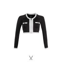 ราคา SS2024 BLACK TRIM WHITE RASHGUARD เสื้อครอปแขนยาวสีดำขลิบขาวใส่ว่ายน้ำ ผ้าหนา มีฟองน้ำในตัว กัน UV UPF 50+ (19785512567)