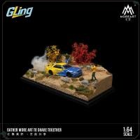 ราคา Moreart 1:64 Forest Offroadรถฉากจําลองพืชฉากรุ่นรถที่จอดรถLut (45501991933)