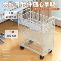 ราคา ร้อน!! ชั้นวางหนังสือแบบถอดได้ใต้โต๊ะพร้อมชั้นวางล้อเลื่อนชั้นวางหนังสือภาพชั้นวางข้างโต๊ะเรียบง่าย Iron Boo (41604833328)