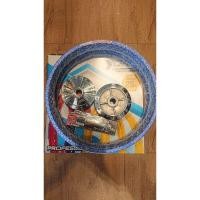 ราคา ชุดล้อน้ำเงิน YOKO ขอบเรียบ 1.40x17 พร้อมดุมกระจกเงา ใส่ W100-110 ดรัมหน้า,Dream ทุกรุ่น (25096295477)