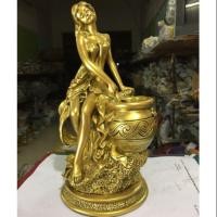 ราคา รูปปั้นหินศิลปะสาวนั่งตักน้ํา N42 (27822518674)