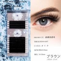 ราคา MAYEAGIN ผมกลมเดียวสีเขียวสีน้ําตาลคาราเมลช็อคโกแลต Camellia สามารถด้วยตนเอง Bloom ดอกไม้ Grafting ขนตาที่มีสีสัน (53550643679)