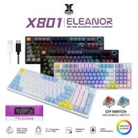 ราคา NUBWO X801 คีย์บอร์ดเกมมิ่ง ELEANOR Mechanical MINI Full-Size Keyboard มี 2 Layout Blue/Red Switch (27123447133)