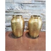 ราคา สูง 8 นิ้ว แจกันรูปไข่ 8 นิ้ว ทองเหลืองตอกลายพิกุล คู่ (10718262426)