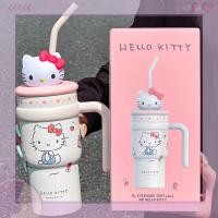 ราคา Sanrio Hello Kitty Thermos Cup Big Mac Ice Mac Cup ความจุขนาดใหญ่มูลค่าสูง Hello Kitty Straw Water Cup 316 (58050756409)