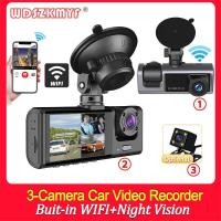 ราคา 1080P Dash Cam for Cars 3 Channel Front and Rear View Recorder Video WIFI APP Car Dvr Camera for Vehicle 360°Auto Car As (26465781208)