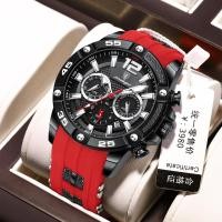 ราคา ((คลังสินค้าพร้อม) นาฬิกา Swiss Brand Multifunctional New Mens Watch Silicone Tape Quartz watch 2674 (46351835940)