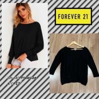ราคา เสื้อแขนยาวสีดำ งานแบรนด์ Forever 21 (18729276549)