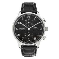 ราคา IWC IWC IWC Portugal Chronograph Automatic Mechanical Watch Male IW371447เครื่องวัดโปรตุเกสใบหน้าสีดํา (51600921696)