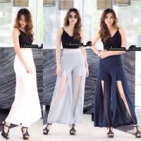 ราคา กางเกงผ้าชีฟองผ่าหน้า (11417247433)