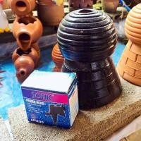 ราคา (ได้ 3 ชิ้น) โอ่งน้ำล้น ทรงขดหอย+ฐาน+ปั้ม AP1200 โอ่งน้ำล้นดินเผา สีดำ ตกแต่งอ่างปลา ตกแต่งสวน (42913883523)