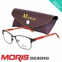 ราคา Moris แว่นตา รุ่น 9053 สีแดง กรอบเต็ม ขาสปริง วัสดุ สแตนเลส สตีล (สำหรับตัดเลนส์) Eyeglasses (2839617940)
