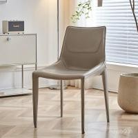 ราคา พนักพิงแสงหรูหรา Minimalist เก้าอี้ Designer High-End เก้าอี้รับประทานอาหารในครัวเรือนโรงแรมอิตาเลี่ยนอานหนังโต๊ะรับประทานอาหารเก้าอี้โมเดิร์น ZSVF (25997540876)