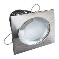 ราคา โคมดาวน์ไลท์หน้าเหลี่ยมกระจก 4 นิ้ว 1xE27 Carr LUZINO รุ่น P4003-G-SN สีเงิน (23221679765)