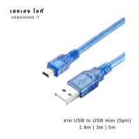 ราคา สาย USB TO USB MINI (5PIN) สายกล้องติดรถ/สายชาร์จกล้อง สีฟ้า 1.8เมตร/3เมตร/5เมตร (16034559595)
