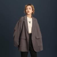 ราคา เสื้อสูทแขนบินสีเทาผู้หญิง ทรงหลวม สไตล์เกาหลี สำหรับฤดูใบไม้ร่วงปี 2023 (45952342232)