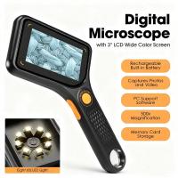 ราคา แบบพกพาพ็อกเก็ตดิจิตอลกล้องจุลทรรศน์อิเล็กทรอนิกส์เลนส์500xขยาย3นิ้วหน้าจอออโต้โฟกัสมือถือแว่นขยาย (41220489441)