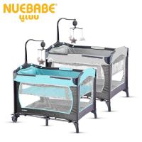 ราคา Nuebabe เปลเพลเพน Playpen เตียงนอนเด็ก พับเก็บได้ พกพาสะดวก คุ้มค่า!! (21493780343)
