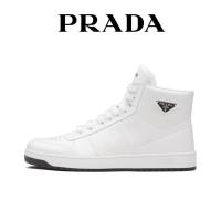 ราคา รองเท้าผ้าใบคุณภาพสูง Prada สำหรับผู้ชายและผู้หญิง รองเท้าลำลองแฟชั่น สีขาว (27072448980)