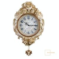 ราคา นาฬิกาแต่งบ้าน สไตล์คลาสสิคแบบแขวนผนัง Classic WALL CLOCK กุหลาบขาว (19371579249)