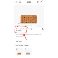 ราคา new MCM Logo-Embossed Large Zip แท้100% (16198219195)
