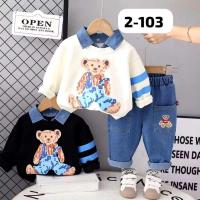 ราคา 1-5 ปี 3IN1 นําเข้า BOYS HOODIE JACKET SET / BABYBOY HOODIE JACKET SET / IMPORTED CHILDRENS POLICE COSTUME KNITTED VEST SET / 3 IN 1 ชุดเด็กผู้ชาย (42119639298)