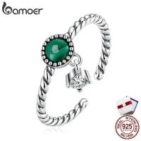 ราคา Bamoer แหวนเงิน 925 ประดับมาลาไคท์ สีเขียว ปรับได้ เครื่องประดับแฟชั่น สําหรับผู้หญิง (21030025726)