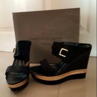 ราคา มือสอง รองเท้าส้นตึก charles & keith แท้ เบอร์ 37 (908436739)