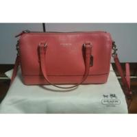 ราคา COACH SAFFIANO LEATHER MINI SATCHEL (มือ 2) (6621428)