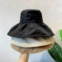 ราคา หมวกปีกกว้างสไตล์เกาหลีญี่ปุ่นสำหรับผู้หญิง พับเก็บได้ง่าย มาพร้อมม่านบังแดด (41322170087)