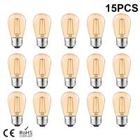 ราคา S14 Vintage Led Filament Bulb E27 2W Amber Plastic ST45 LED bulb Warm White 2700K Edison Light Lamp IP44 For String Ligh (25803864232)