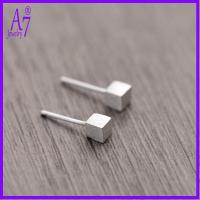ราคา 925 Silver Creative casual Square Stud ต่างหู RXW1733 (40726516170)
