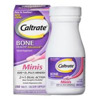ราคา Caltrate แร่ธาตุ แคลเซียม สุขภาพกระดูก สหรัฐอเมริกา Mini 600+D3 Plus Minerals Calcium 150 Tablets (20774612348)
