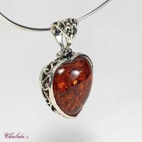 ราคา จี้อำพันโปแลนด์แท้สีน้ำตาลแดง (17037406587)