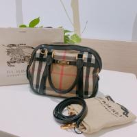 ราคา BURBERRY Bridle House Check Small Orchard Bowling Bag Black (3943094245)