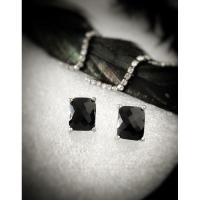 ราคา ต่างหูนิล (Black spinel earring) (5579079980)